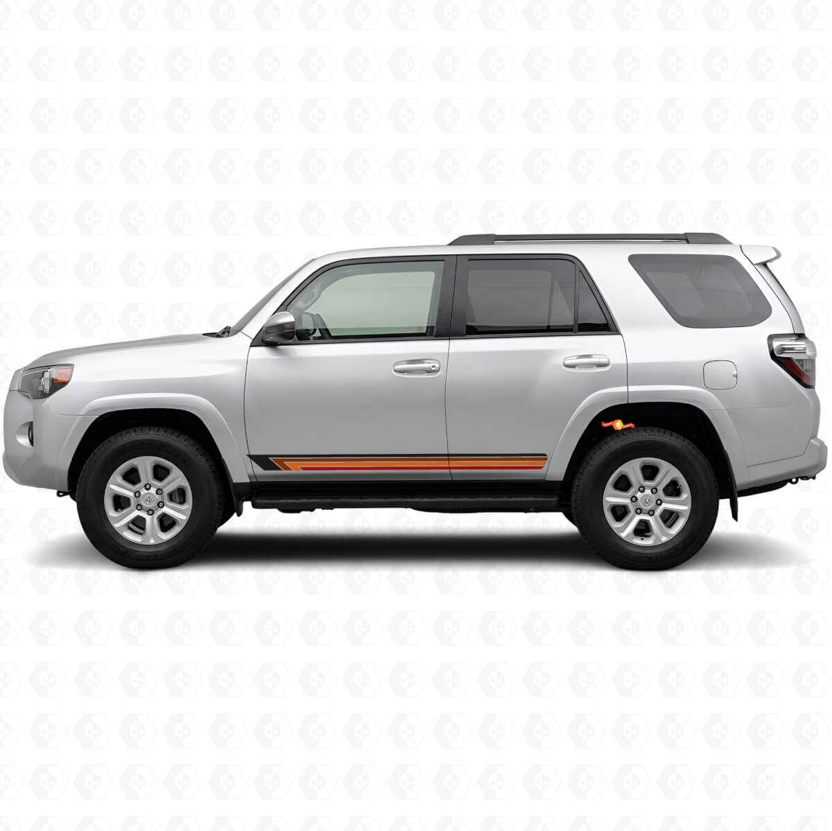 Adesivo Laterale in Vinile con Strisce Dritte Vintage per Toyota 4Runner 2009-2024