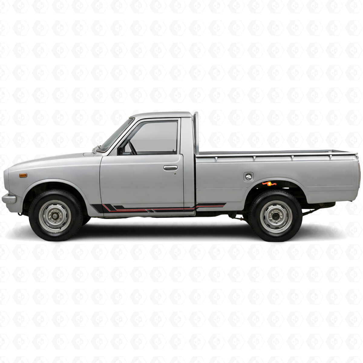Adesivo in Vinile con Strisce Curve per Minigonne Toyota Hilux 1968-1972