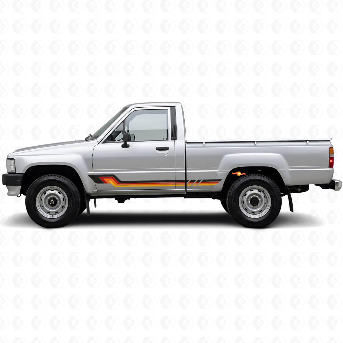 Adesivo in Vinile a Strisce Laterali Stile Vintage per Toyota Hilux 1983-1988