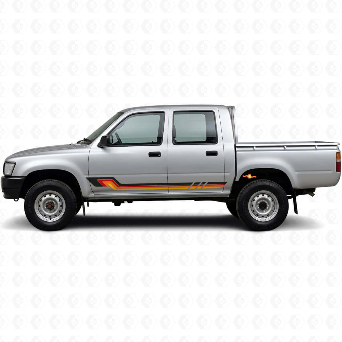 Adesivo in vinile con strisce laterali in stile vintage per Toyota Hilux 1988-1997