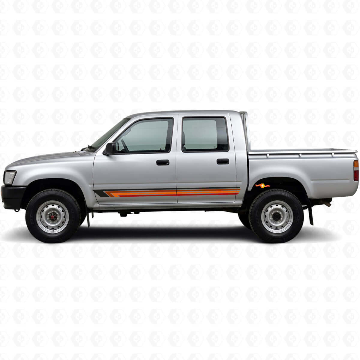 Adesivo Vinile Laterale con Strisce Dritte Vintage per Toyota Hilux 1988-1997