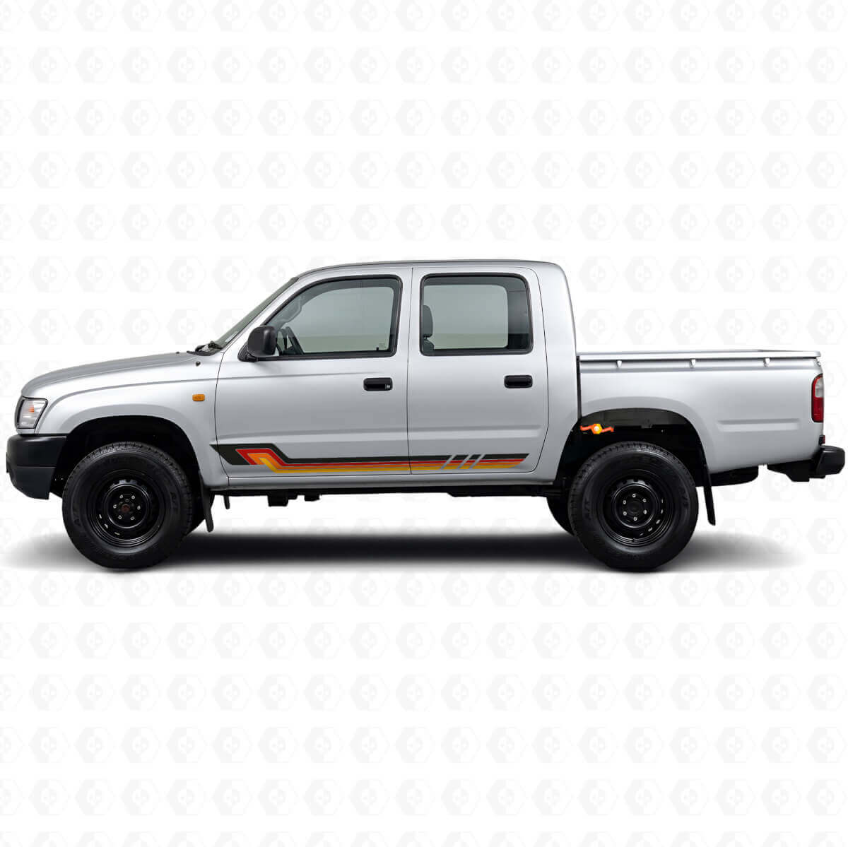 Adesivo in vinile a strisce laterali stile vintage per Toyota Hilux 1997-2004