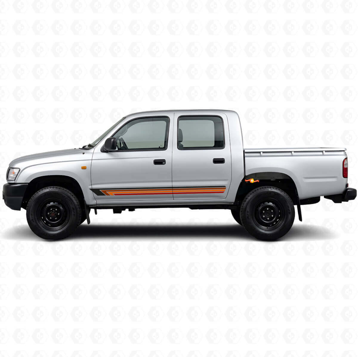 Adesivo Laterale in Vinile con Strisce Dritte Vintage per Toyota Hilux 1997-2004
