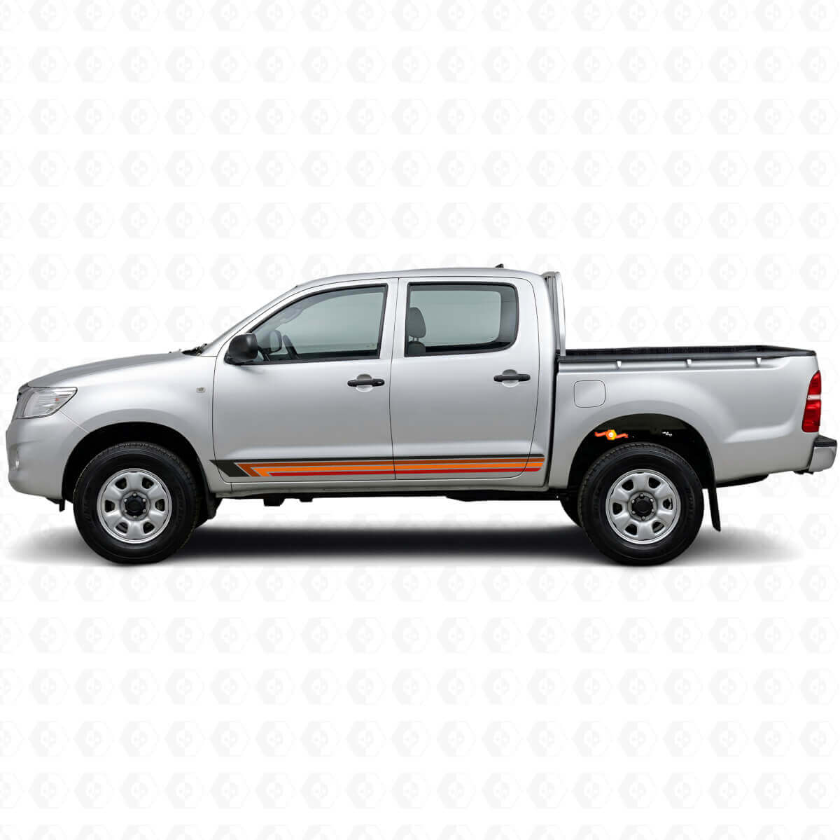 Strisce laterali dritto vintage in vinile per Toyota Hilux 2004-2015