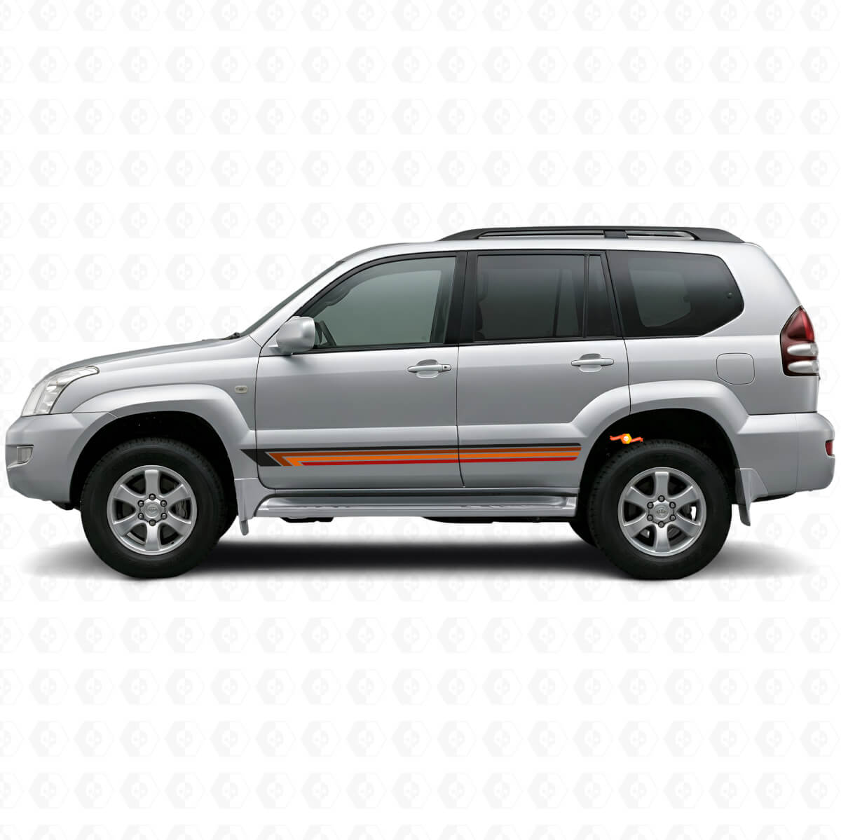 Strisce Verticali Vintage Adesivi Laterali in Vinile per Toyota Land Cruiser Prado 2002-2009