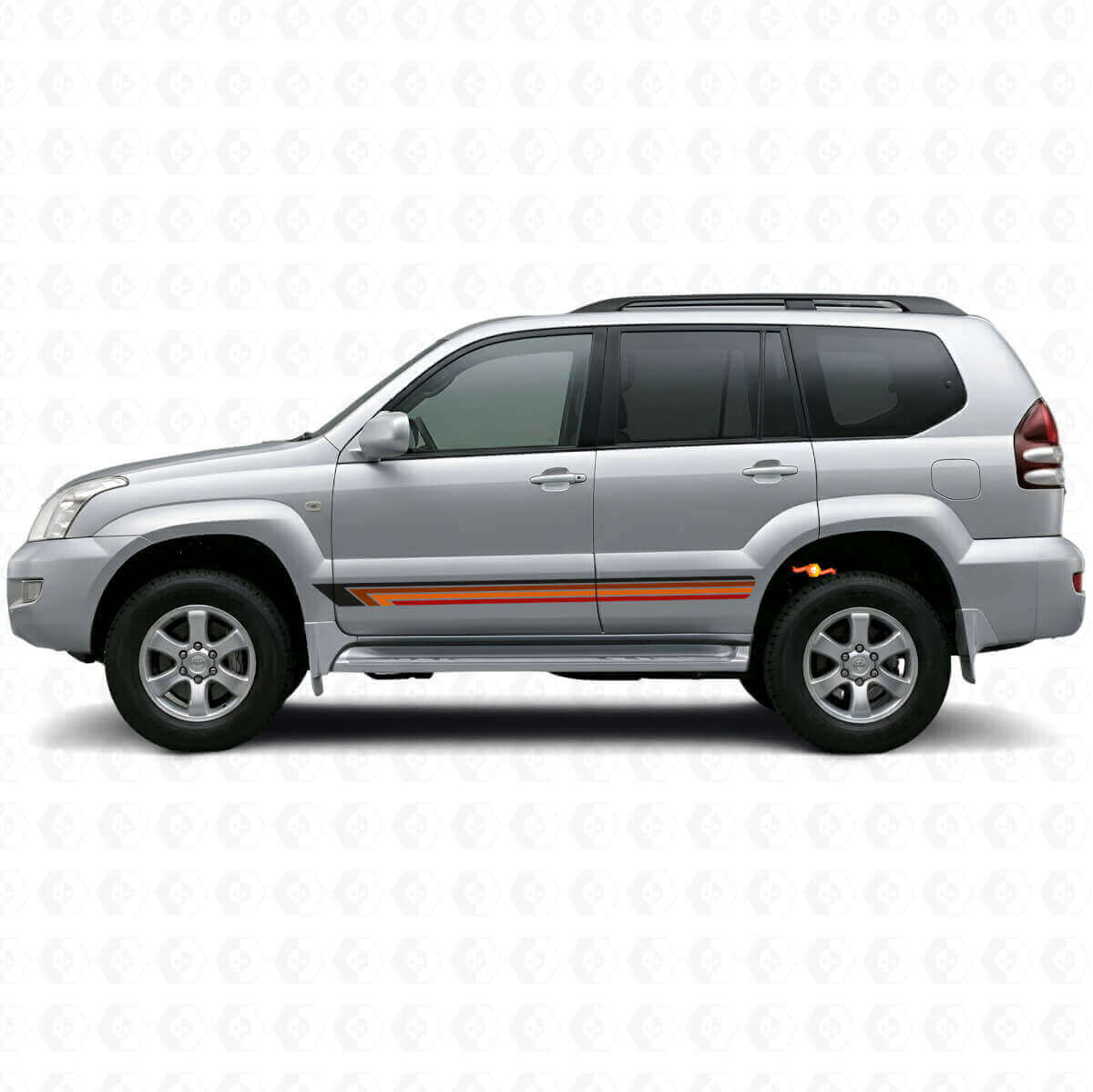 Strisce Verticali Vintage Adesivi Laterali in Vinile per Toyota Land Cruiser Prado 2002-2009