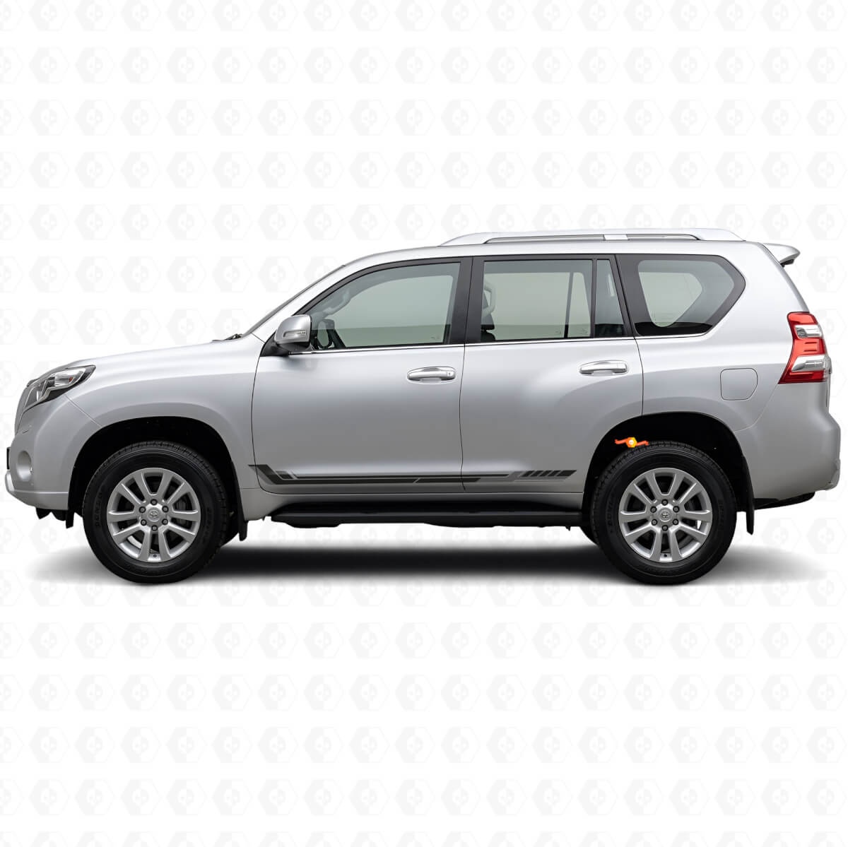 Adesivo in Vinile con Strisce Laterali Stile Racing per Toyota Land Cruiser Prado 2009-2023