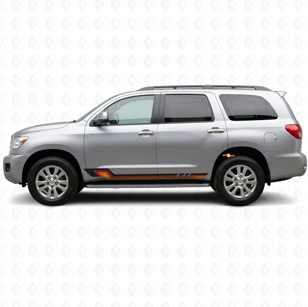 Adesivo in Vinile con Strisce Laterali Stile Vintage per Toyota Sequoia 2007-2022