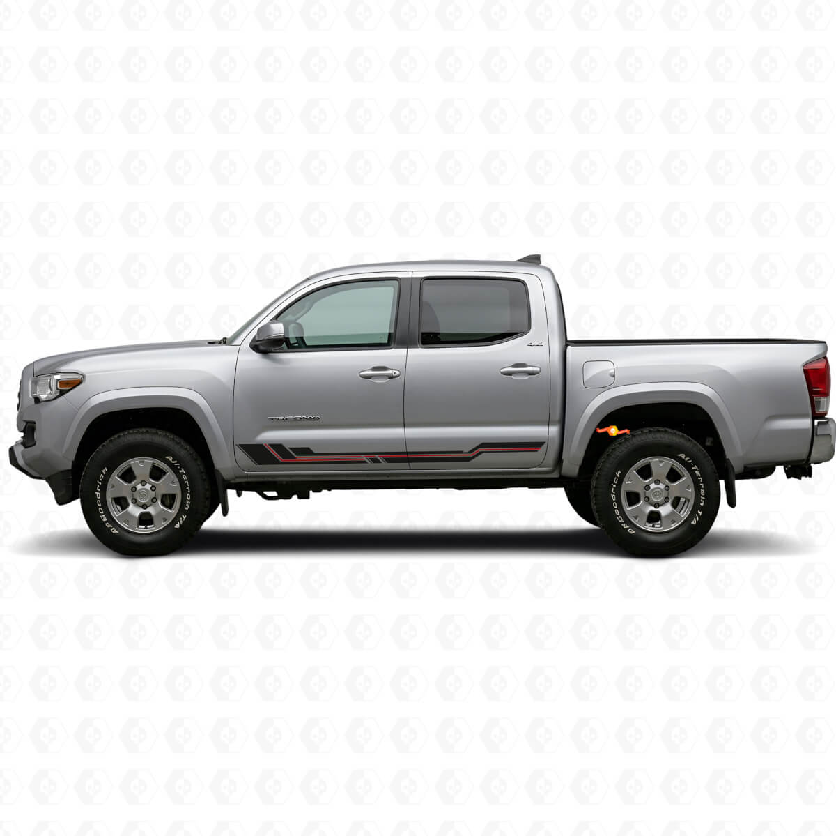 Adesivo in Vinile con Strisce Curve per i Longheroni Toyota Tacoma 2015-2023