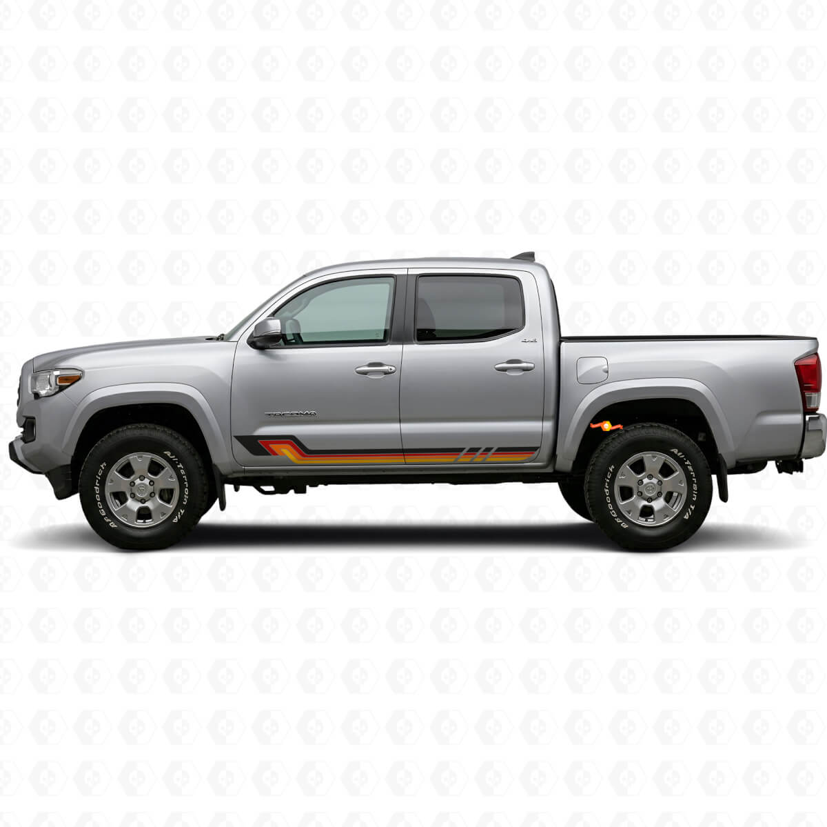 Adesivo in vinile a strisce laterali stile vintage per Toyota Tacoma 2015-2023