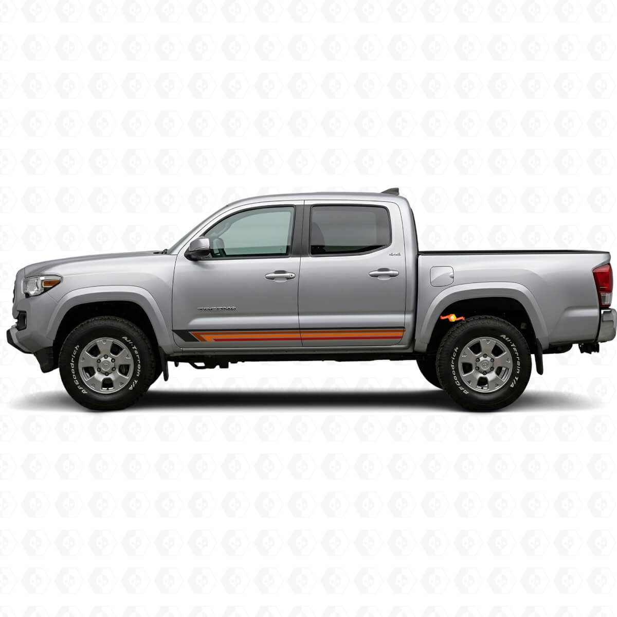 Adesivo Laterale in Vinile a Strisce Dritte Vintage per Toyota Tacoma 2015-2023