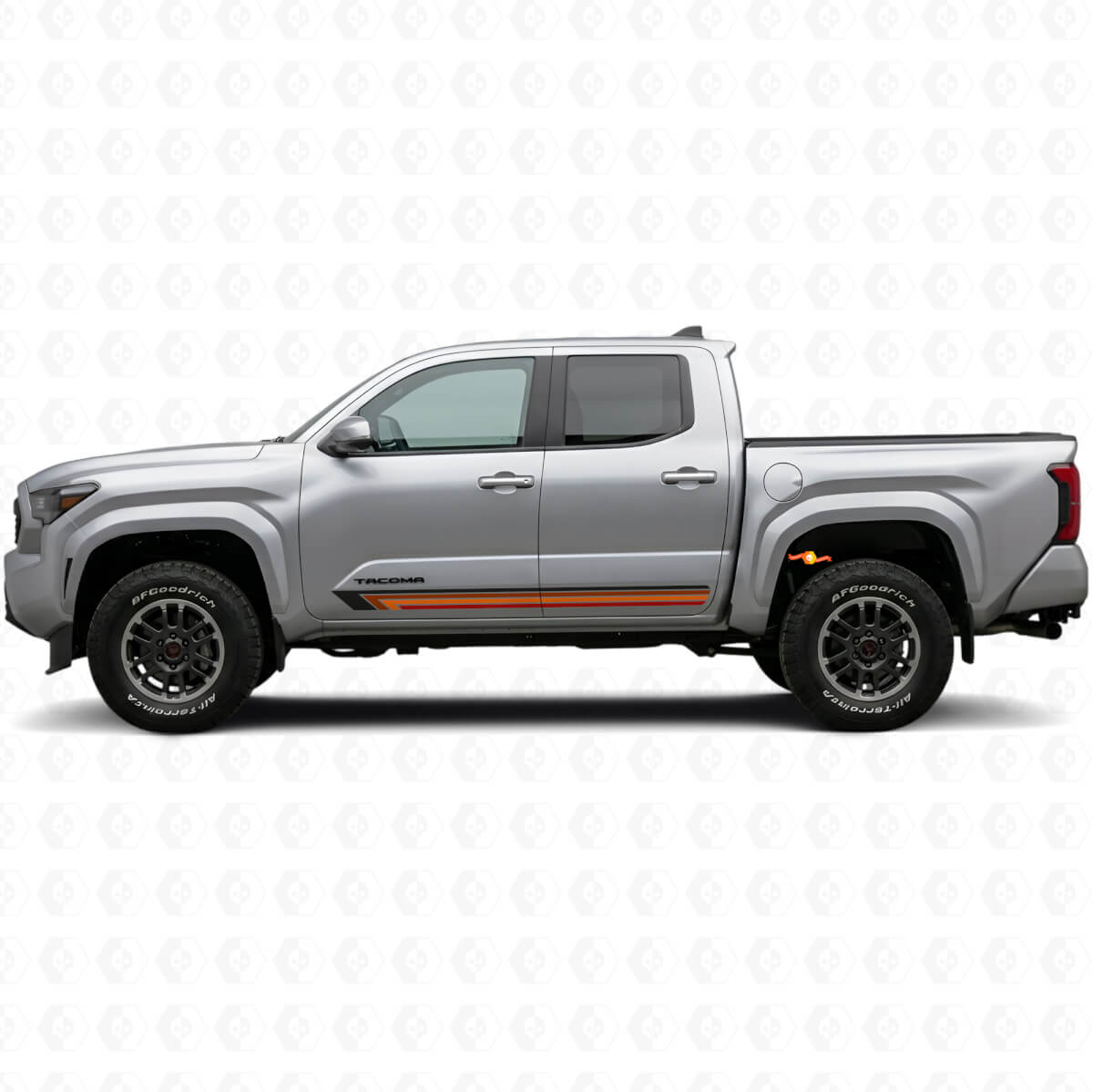 Adesivo in Vinile Laterale a Strisce Dritte Vintage per Toyota Tacoma 2023+
