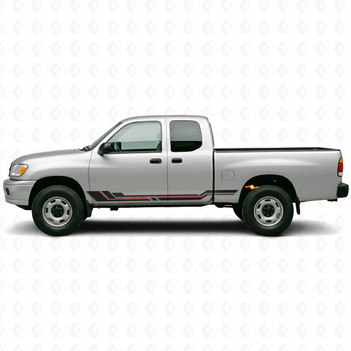 Adesivo in vinile con strisce curve per soglia portiera Toyota Tundra 1999-2006
