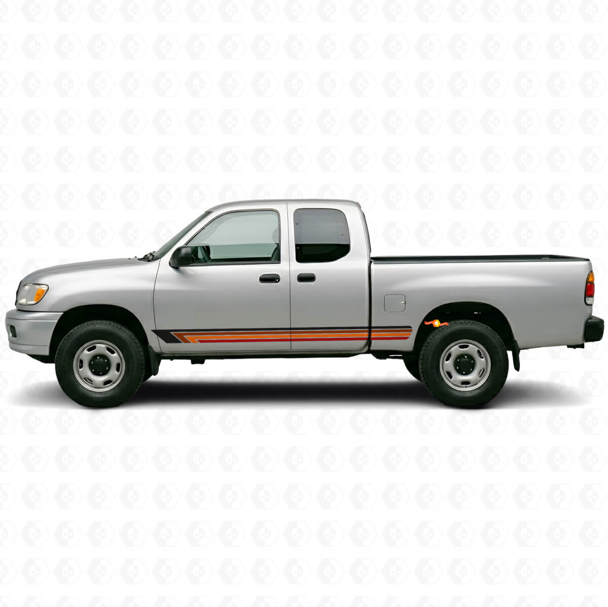 Adesivo decorativo laterale a strisce dritte vintage per Toyota Tundra 1999-2006