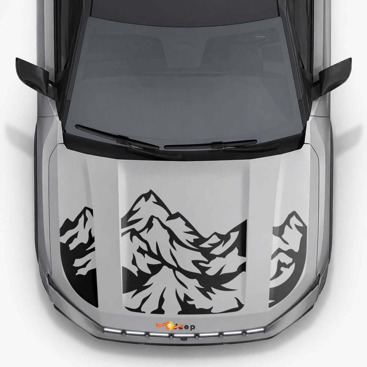 Adesivo in Vinile con Tripla Striscia Mountain Style per Cofano Jeep Compass 2026