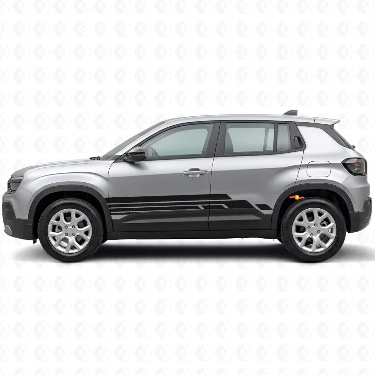 Kit Adesivi Laterali a Strisce Curve in Vinile per Jeep Avenger 2023+
