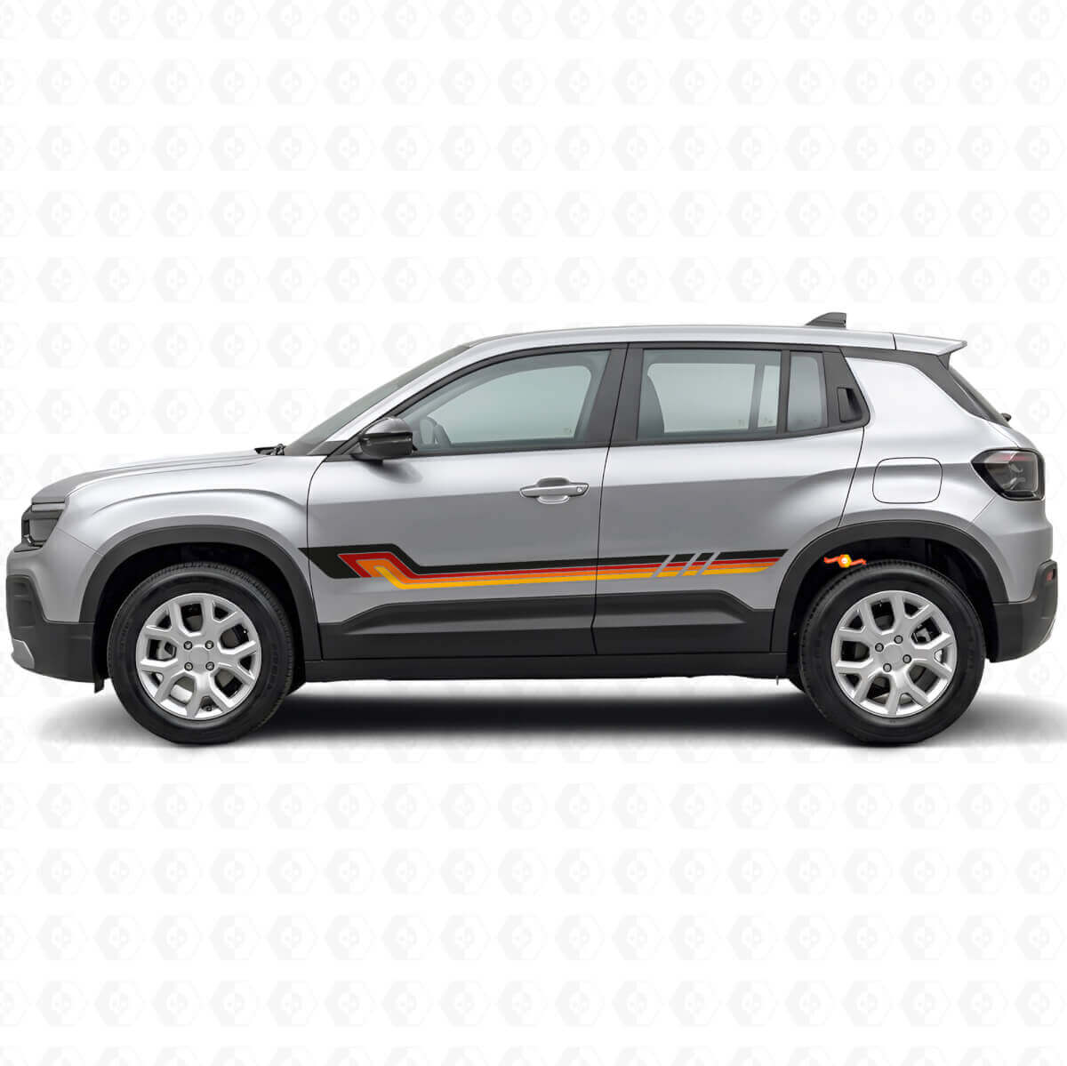 Adesivo in vinile con strisce laterali in stile vintage per Jeep Avenger 2023+