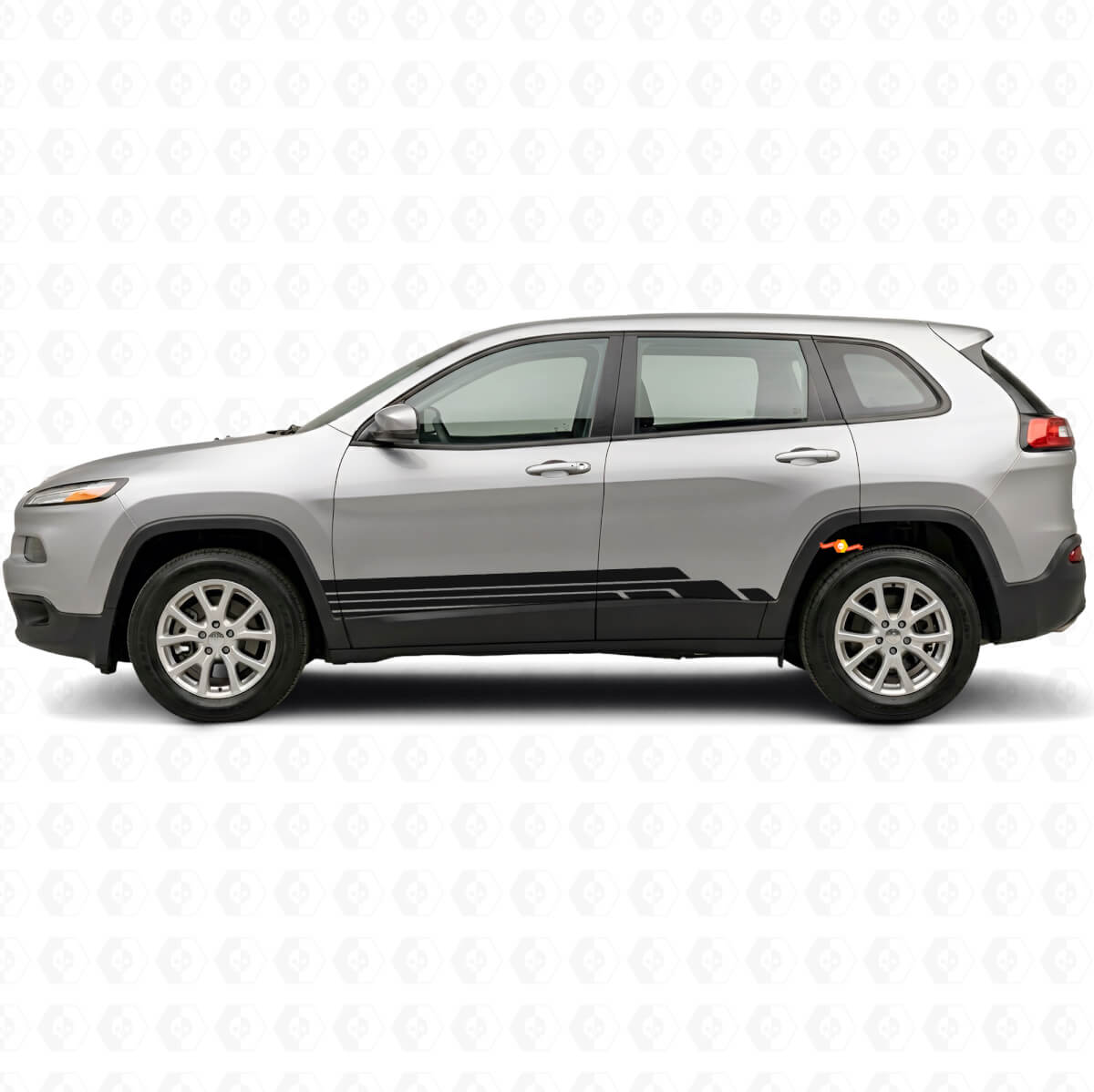 Kit di Adesivi Laterali a Strisce Curve in Vinile per Jeep Cherokee KL 2013-2023