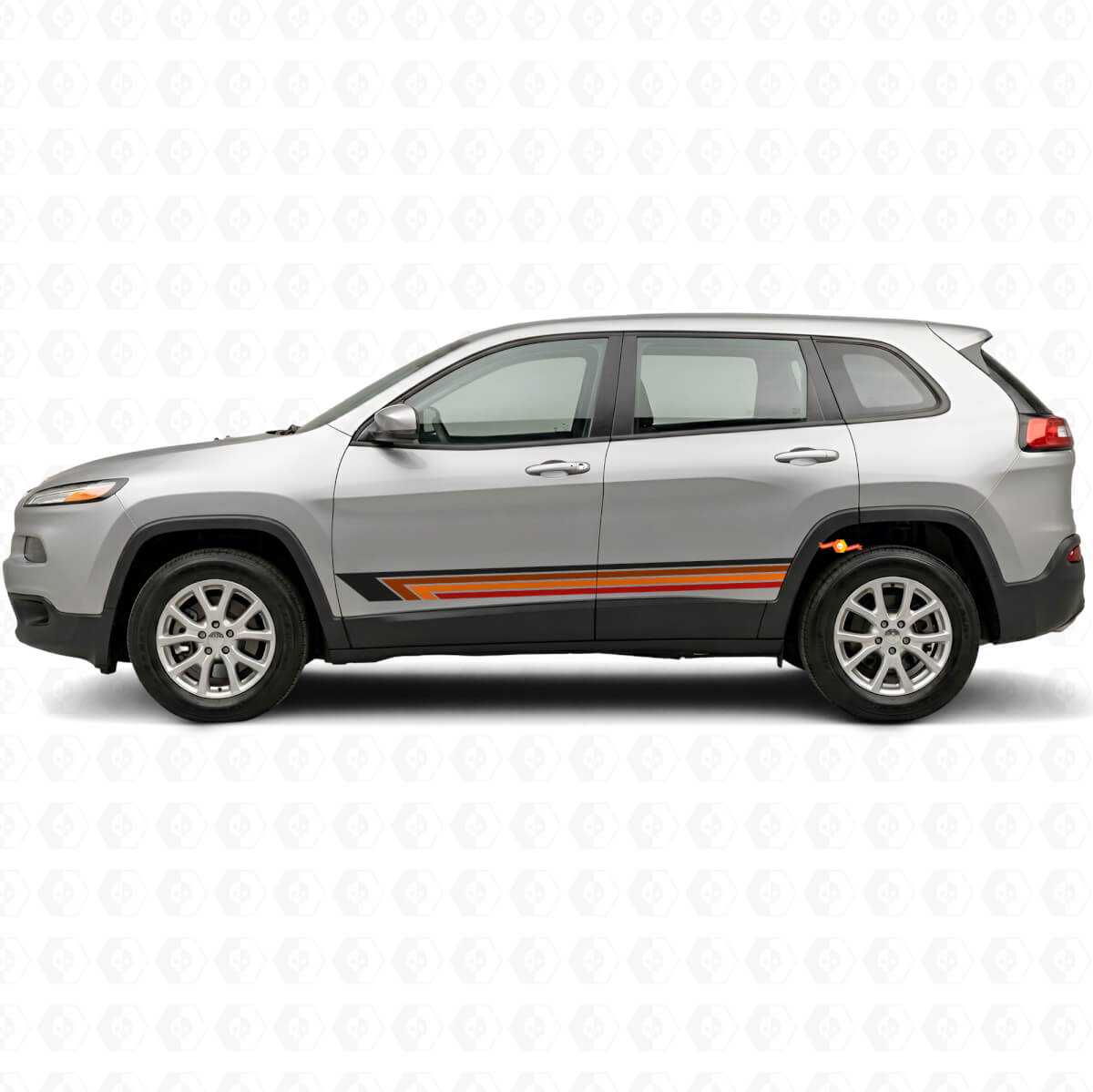 Strisce Dritte Vintage Adesivo Laterale in Vinile per Jeep Cherokee KL 2013-2023