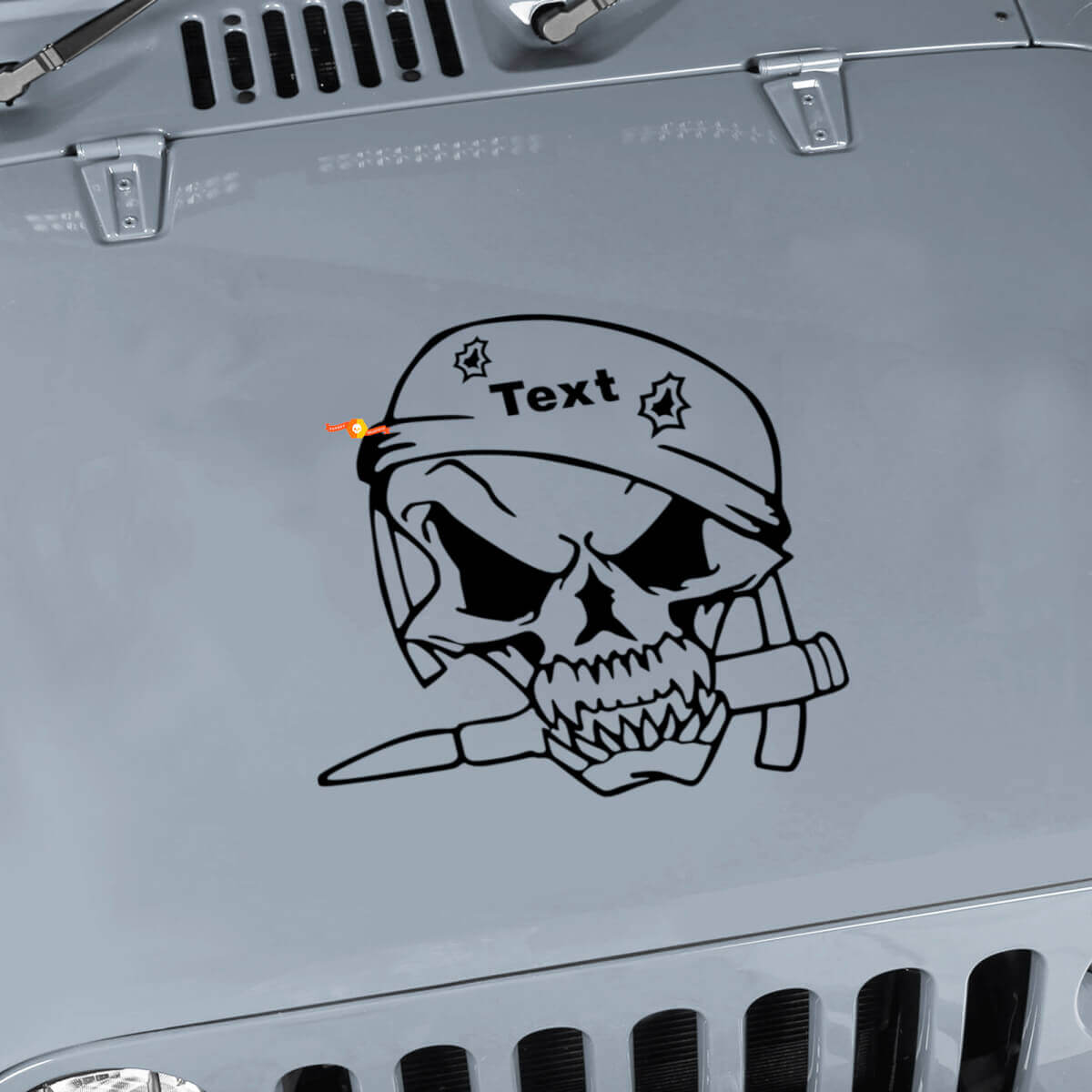 Adesivo in Vinile Personalizzato con Teschio Da Soldato Militare per Jeep Wrangler