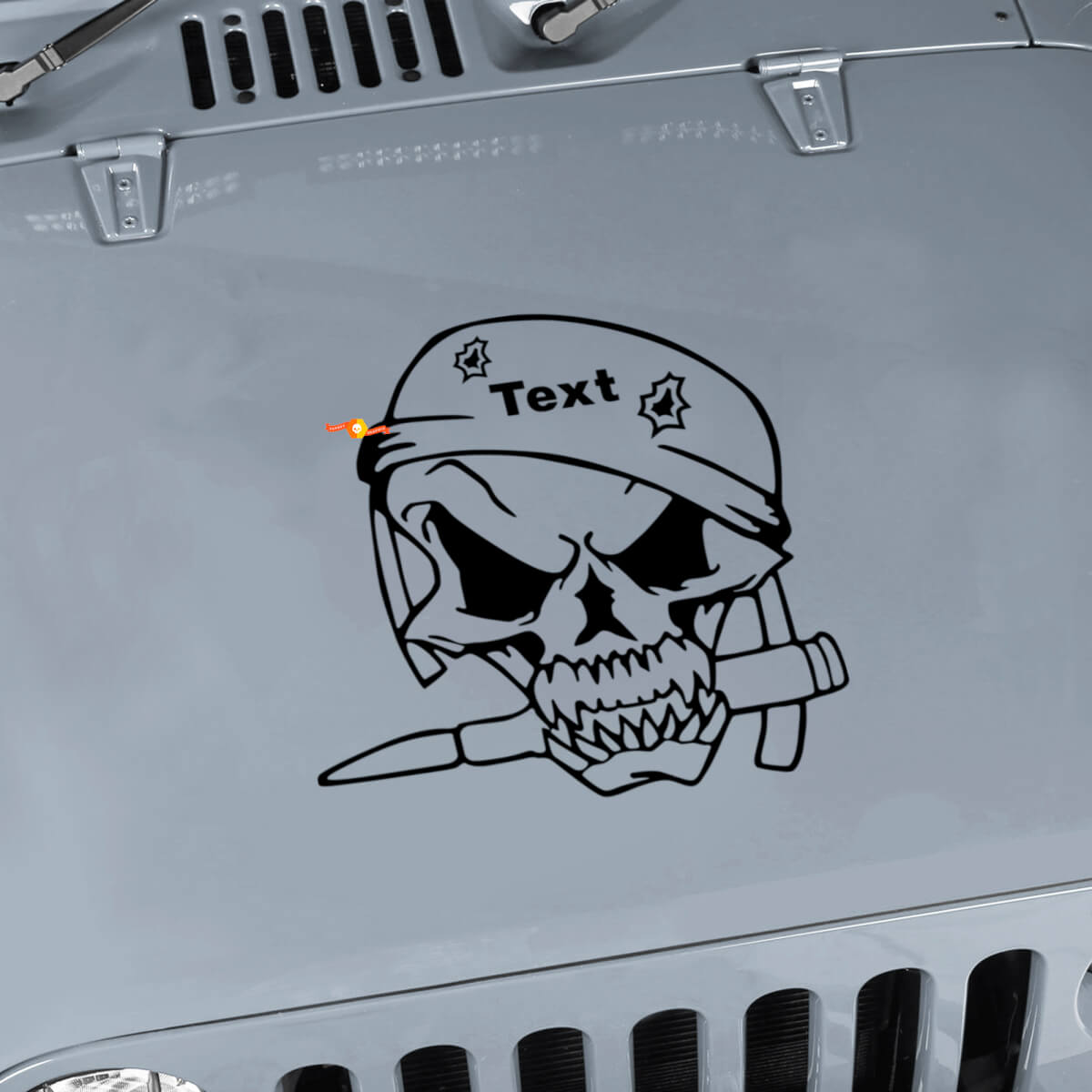 Adesivo in vinile Teschio Soldato Militare con Cappuccio per Jeep Wrangler TJ LJ JK