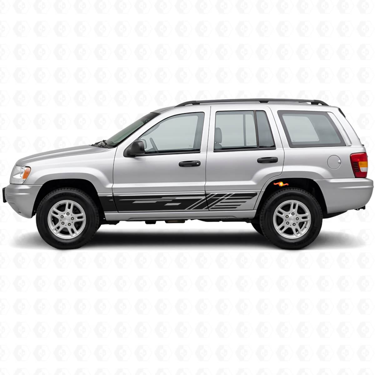 Kit di Adesivi in Vinile con Strisce Laterali Decorate per Jeep Grand Cherokee 1999-2004