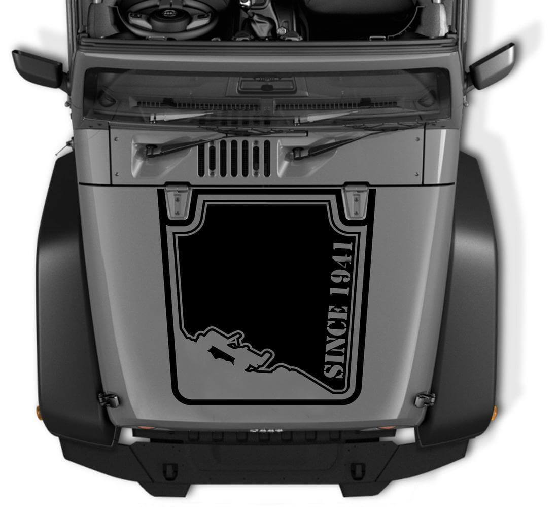 Jeep wrangler TJ mountain decal cappuccio grafico cappuccio Decal CJ ​​YJ TJ JK Adesivo in vinile