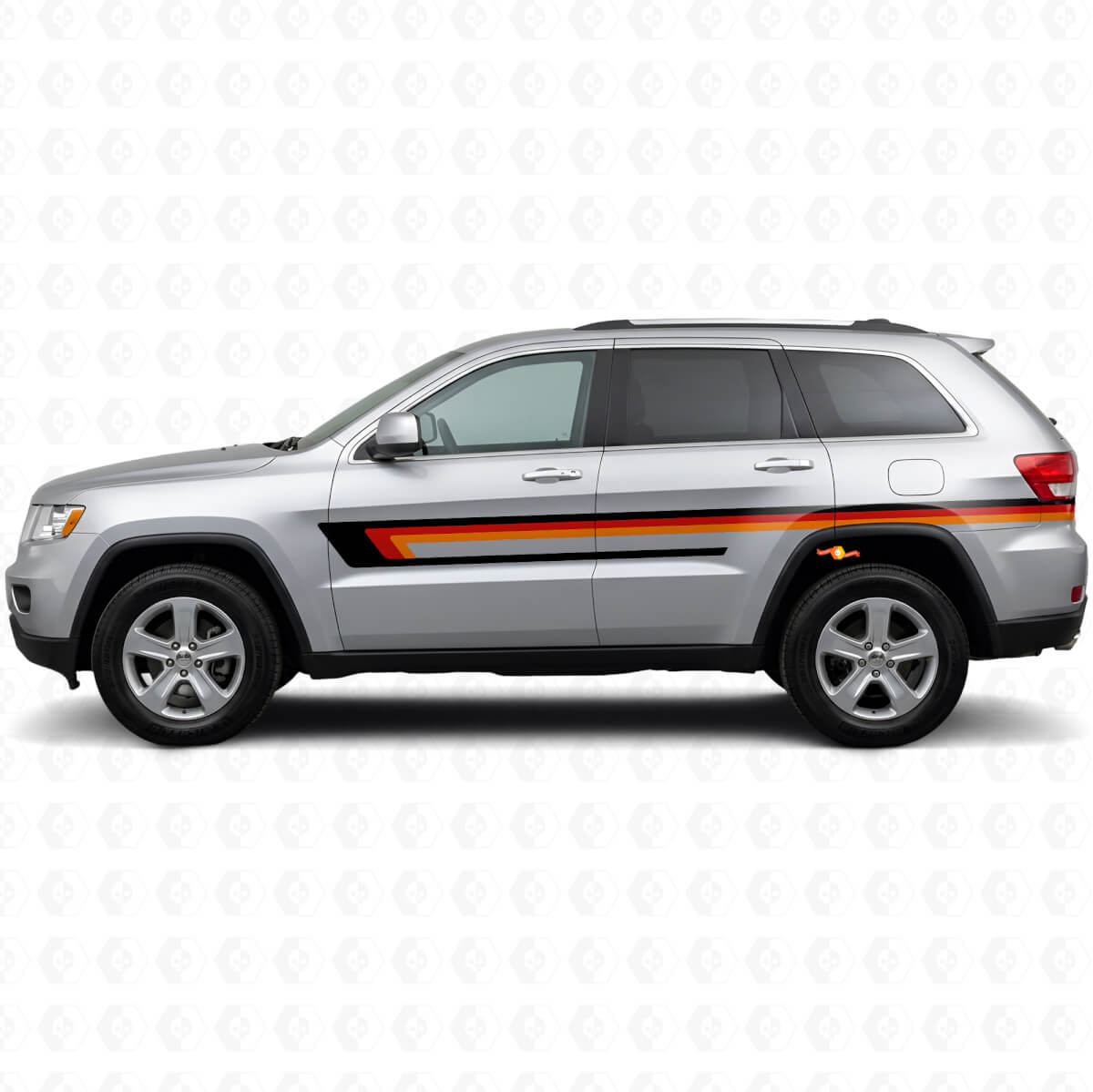 Adesivo in vinile laterale a tripla striscia per Jeep Grand Cherokee 2011-2021