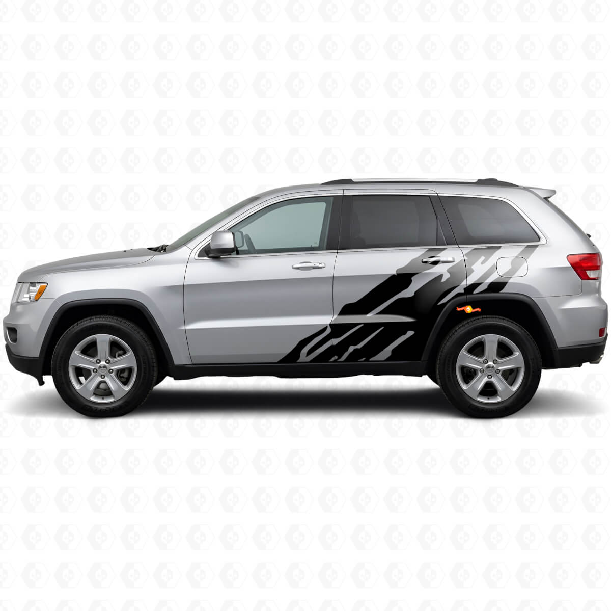 Adesivo Vinil Grafica Laterale Schizzo di Fango per Jeep Grand Cherokee 2011-2021