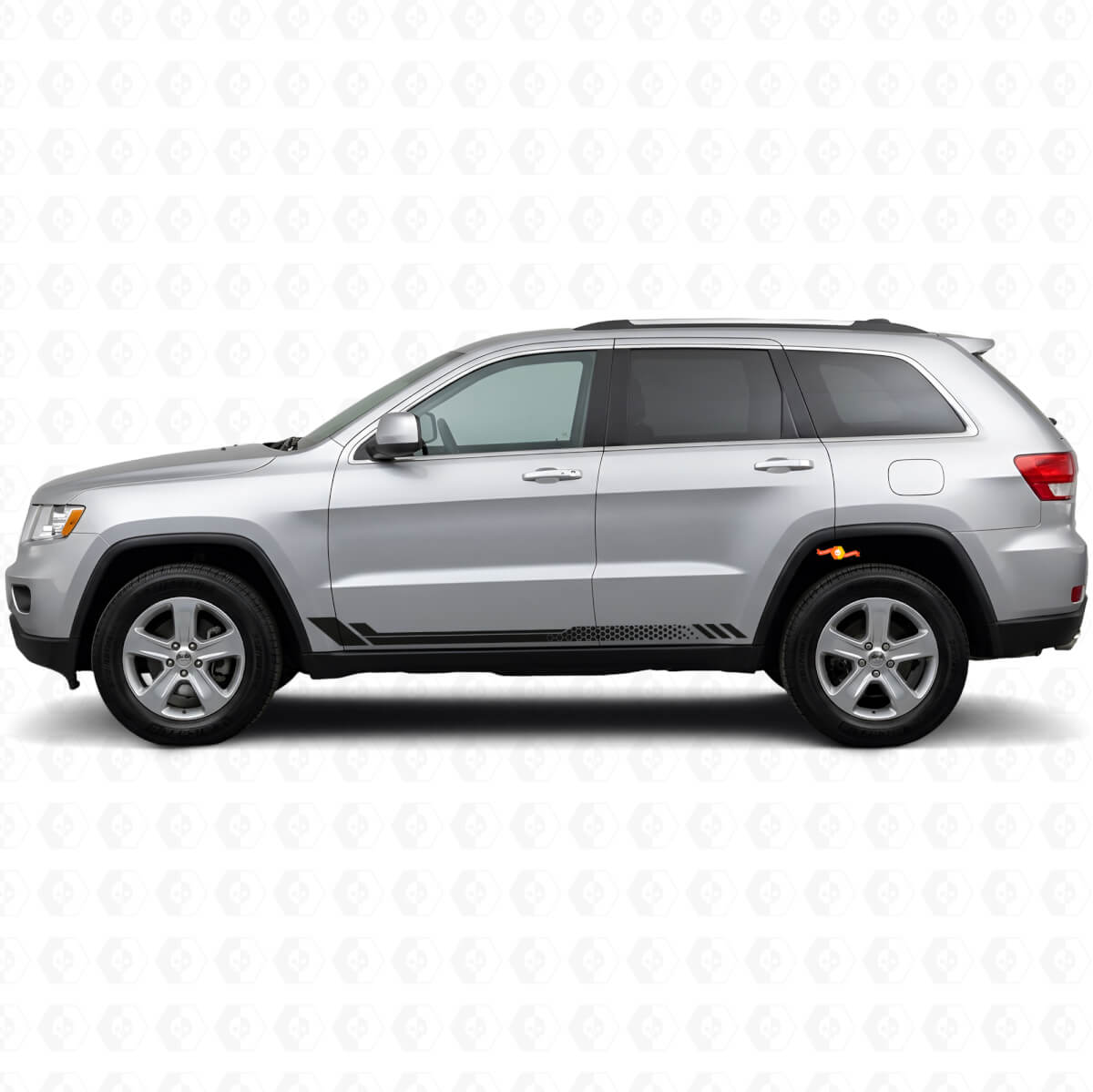 Adesivo Laterale a Strisce a Nido d'Ape per Jeep Grand Cherokee 2011-2021