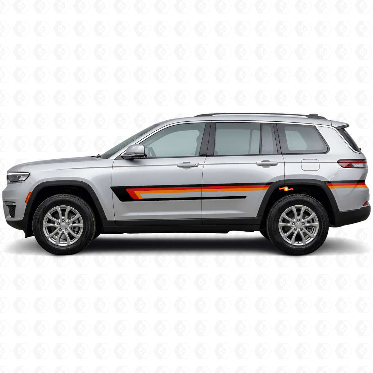 Adesivo in vinile a tripla striscia per porta per Jeep Grand Cherokee 2021+