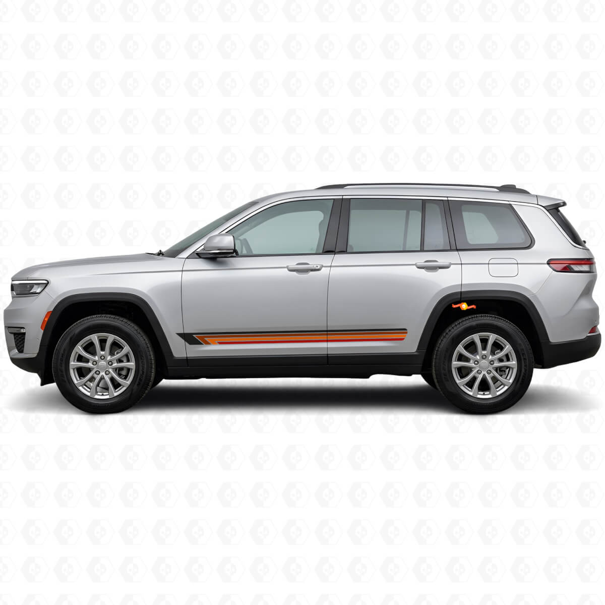 Strisce Laterali Vintage Diritte Adesivo Vinile per Jeep Grand Cherokee 2021+