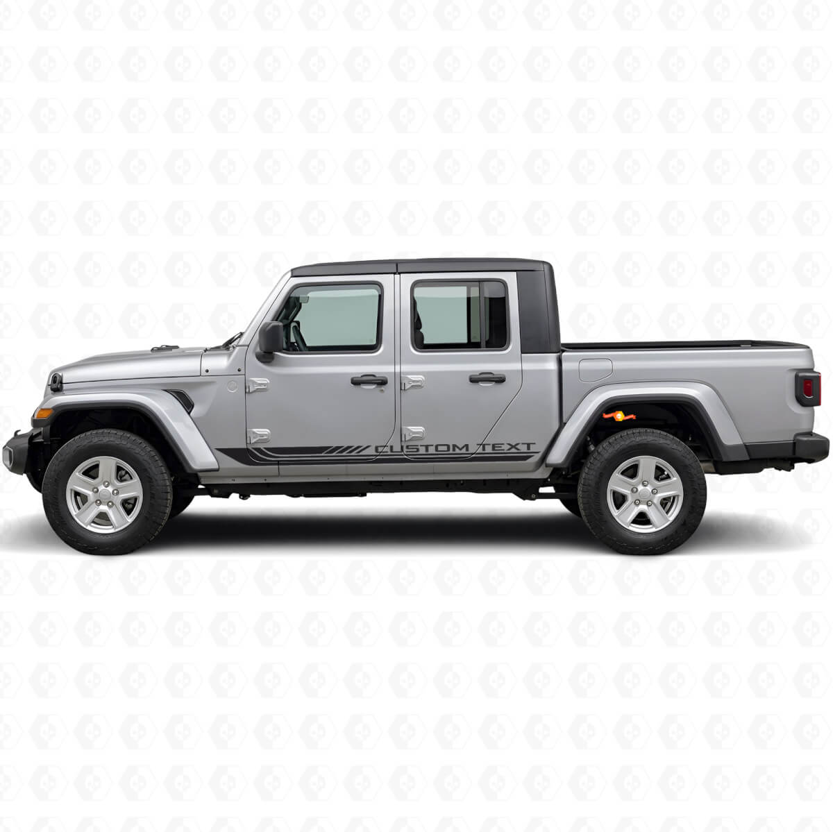 Adesivo in Vinile con Strisce Laterali Curvate a Scacchi per Jeep Gladiator 2020+