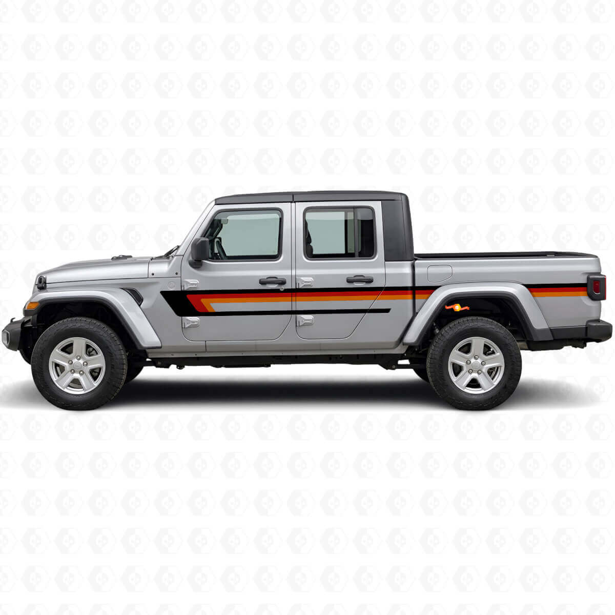 Adesivo Vinile Tri Strisce Lato Porta per Jeep Gladiator 2020+