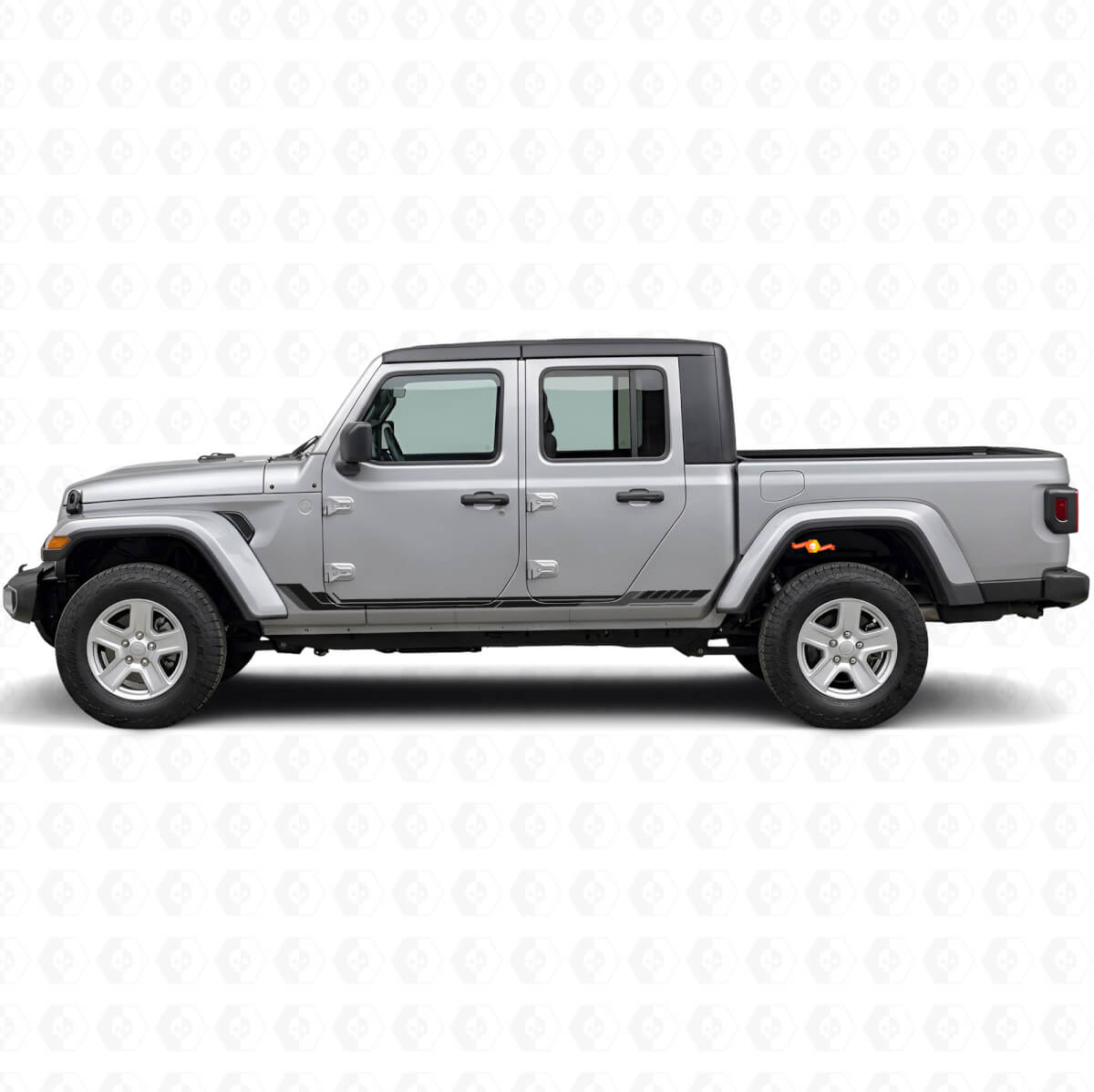 Adesivo in vinile con strisce laterali stile racing per Jeep Gladiator 2020+