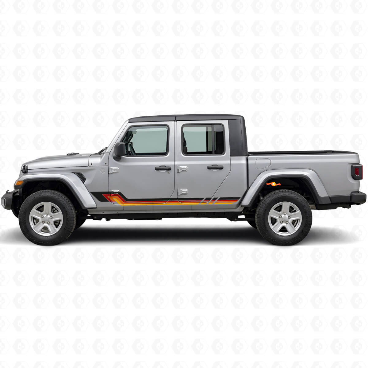 Adesivo in Vinile con Strisce Laterali Stile Vintage per Jeep Gladiator 2020+