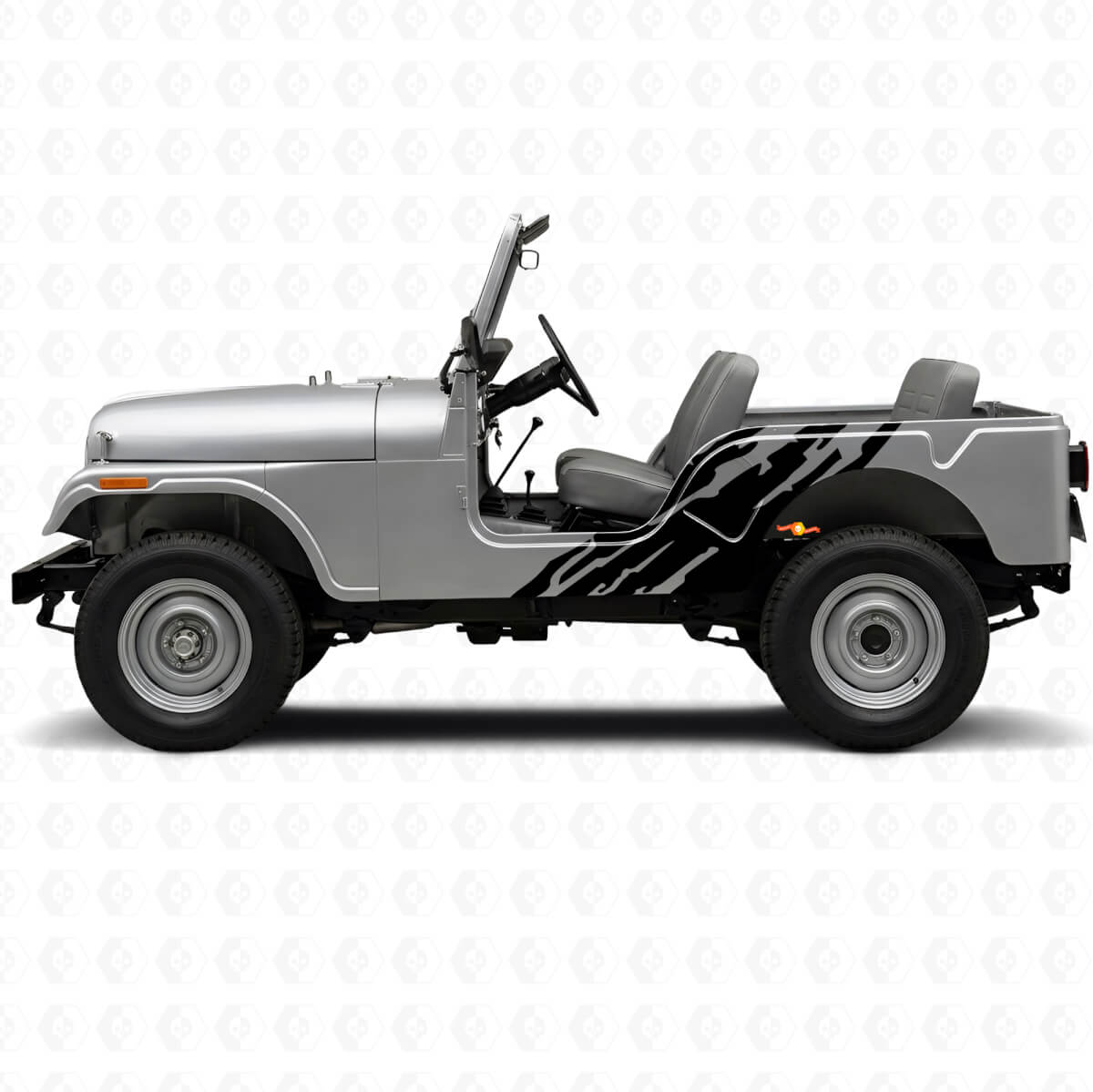Adesivo in Vinile Grafica Paraspruzzi Laterale per Jeep CJ-5 1955-1983