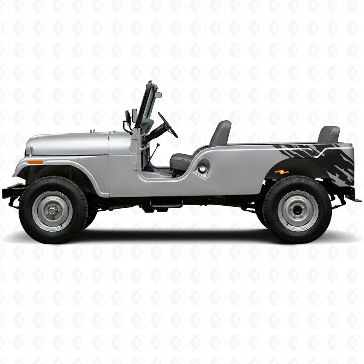 Adesivo Vinile Grafica Schizzi di Fango Laterale Posteriore per Jeep CJ-6 1955-1975