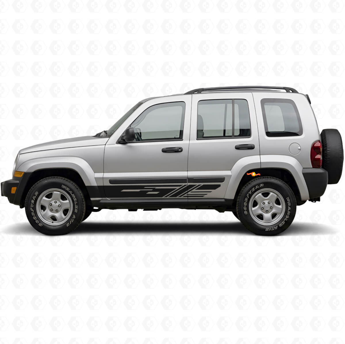 Kit di adesivi in vinile decorati per strisce laterali per Jeep Liberty 2002-2012