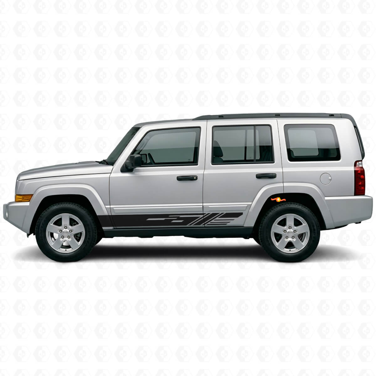 Kit Adesivi in Vinile con Strisce Laterali Decorate per Jeep Commander 2006-2010