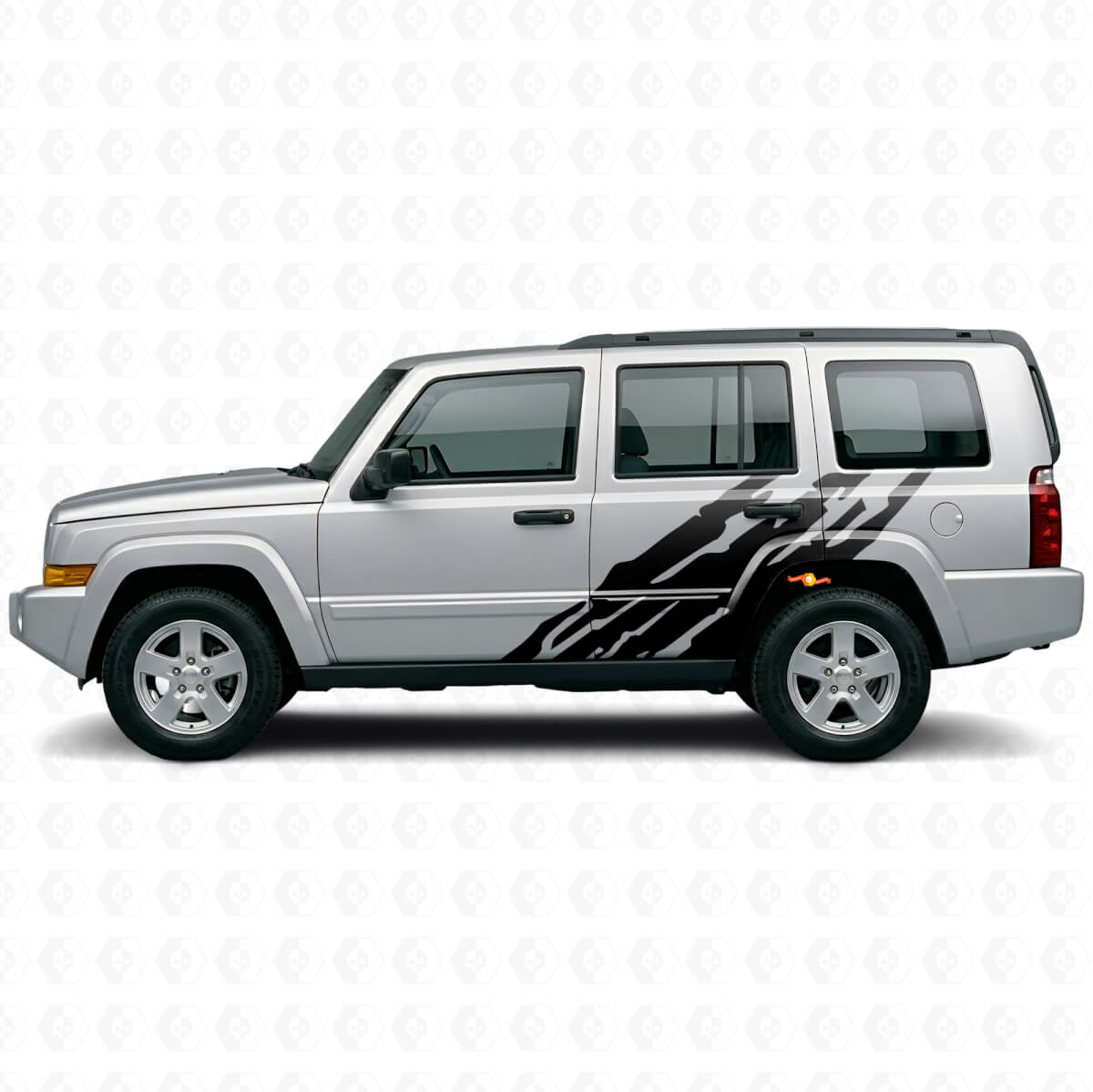 Adesivo in vinile grafico laterale spruzzo di fango per Jeep Commander 2006-2010