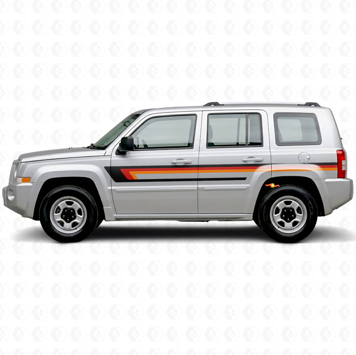 Adesivo Vinile a Tre Strisce per Porta Jeep Patriot 2007-2017