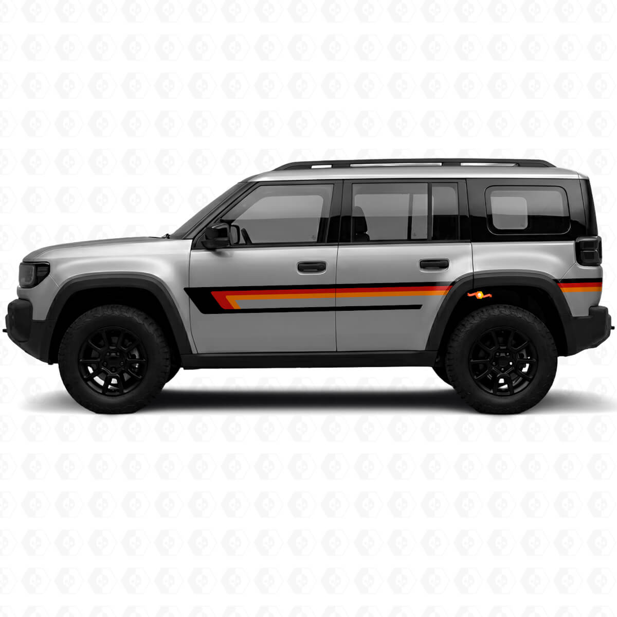 Adesivo Vinile Laterale Porta Triple Stripes per Jeep Recon 2026+