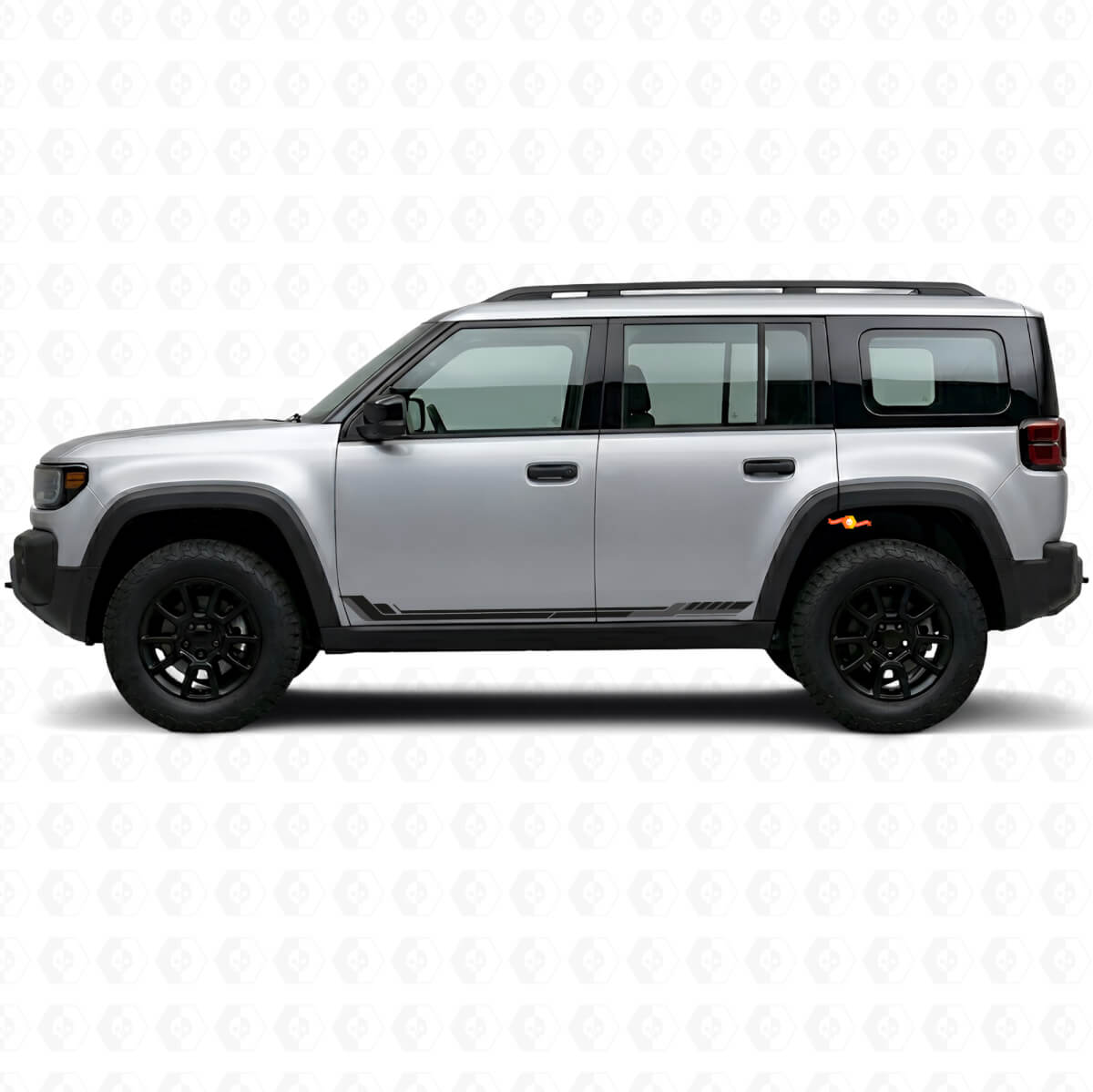 Adesivo in Vinile a Strisce Laterali Stile Racing per Jeep Recon 2026+