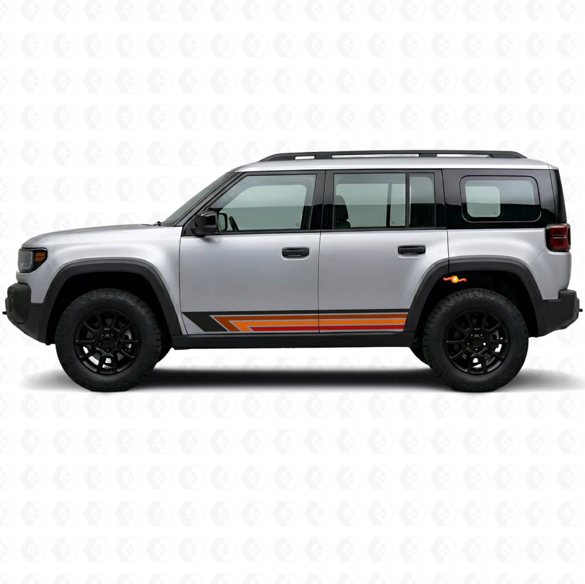 Strisce Laterali Vintage Dritte Adesivo in Vinile per Jeep Recon 2026+