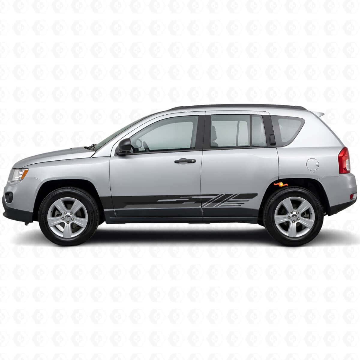 Adesivo in Vinile con Strisce Laterali Decorate per Jeep Compass 2007-2016