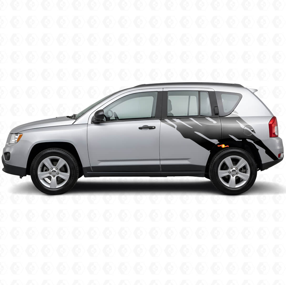 Adesivo in Vinile Grafica Spruzzi di Fango Laterale Posteriore per Jeep Compass 2007-2016