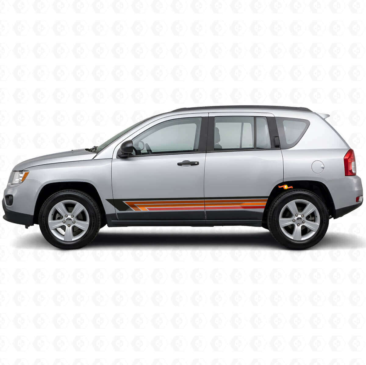 Strisce Laterali Dritte Vintage in Vinile per Jeep Compass 2007-2016