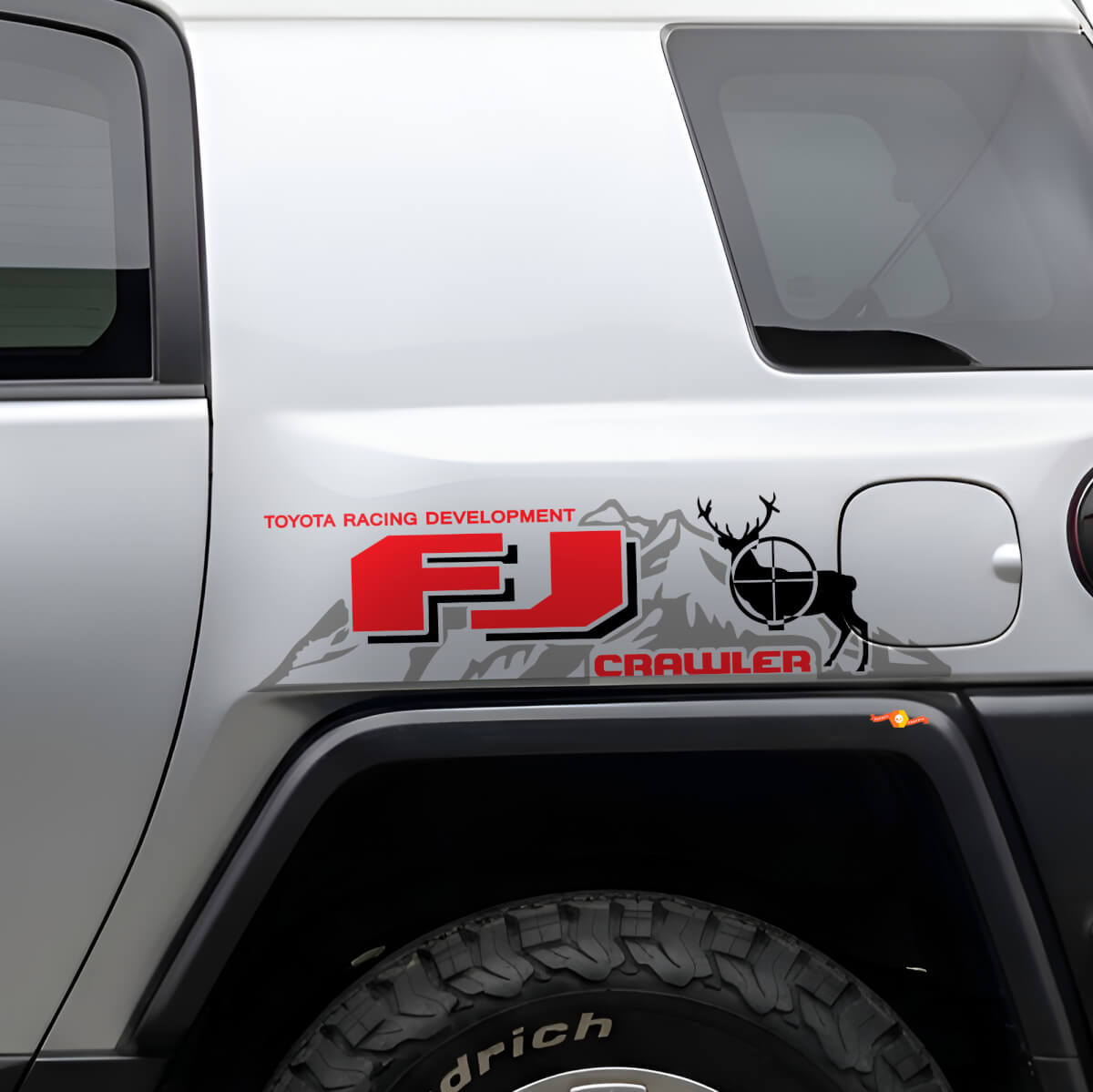 Kit di Adesivi Laterali in Vinile FJ Crawler Mountain Deer per Toyota FJ Cruiser