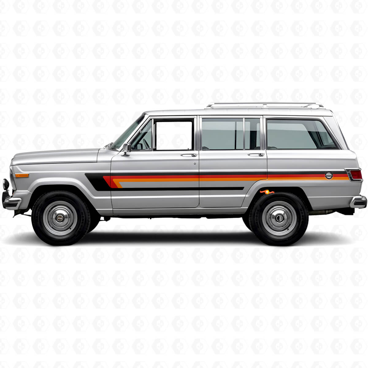 Adesivo Vinile a Tre Strisce per Porta Jeep Wagoneer 1963-1991